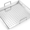 onlyfire 18 x 16 Inch Grill Basket for Weber New Genesis 2022 Gas Grills, Stainless Steel Roasting Basket for Veggies, Replacement Grilling Basket for Weber Crafted Frame Kit