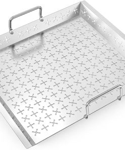 onlyfire 18 x 16 Inch Grill Basket for Weber New Genesis 2022 Gas Grills, Stainless Steel Roasting Basket for Veggies, Replacement Grilling Basket for Weber Crafted Frame Kit