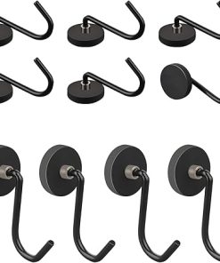 Heavy Duty Magnetic Grill Hooks, Magnet Hooks for Grill Utensils, Rust Proof Outdoor Magnetic Tools Hangers, Powerful Magnetic Hooks for BBQ Tools Refrigerator Kitchen Office