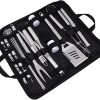 Griddle Accessories Kit,16 Pcs Flat Top Grill Accessories Set for Blackstone and Camp Chef,Stainless Steel Grill Spatula Set with Enlarged Spatulas Basting Cover Scraper Storage Carry BBQ Tools Sets 4