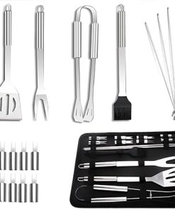 Barbecue Tools,16 PCS?Stainless Steel BBQ Set with Portable Storage Bag Outdoor Grills Accessories Easy Clean for Camping Family Picnic Party Father's Day
