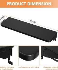 AJinTeby Folding Front Shelf for Traeger Grills with Pal Rail System, BAC605 P.A.L. Pop-and-Lock Front Shelf Grill for Traeger Timberline XL and Ironwood XL w/Pal Rail System Only 2