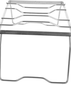 KESYOO Portable Furnace Bracket Grill Campfire Stove Portable Campfire Rack Camping Grate over Fire Camp Kitchen Folding Campfire Stand Camping Shelf Stove Stand Silver Stainless Steel