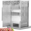 49 Holes BBQ Kebab Maker Machine Manual Kebab Making Tool Commercial Barbecue Meat Drilling Machine Stainless Steel BBQ Kebab Making Box