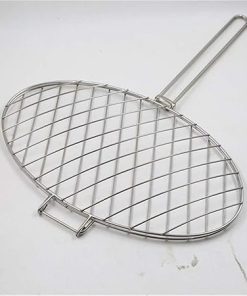 Barbecue mesh Clip,Stainless Steel Grilled Fish Clip Do Not Stain Barbecue Accessories Tool 2