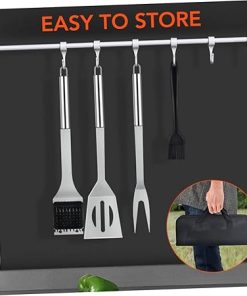 Complete 22-Piece BBQ Tool Set Stainless Steel BBQ Tools Fork Brush Shovel Scraper Outdoor Grill Gadget 2