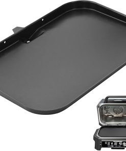 Grill Griddle Plate XSKGRIDLXL Griddle Pan for Ninja Woodfire Pro XL OG800 OG900 Series, Heavy-Duty Non-Stick Griddle Pan with Oil Hole, Ninja Grill Flat Top Griddle Plate Accessories