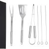 16pcs Stainless Steel BBQ Set, Portable Grilling Tools Kit with Oxford Cloth Bag, Easy to, Proof, High Strength, Ideal for Family Gatherings and Outdoor Activities