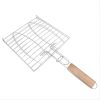 Barbecue Grilling Basket,Grilled Fish Clip Stainless Steel Home Tool Accessories with Handle Barbecue