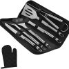 Complete Stainless Steel Grill Tools Kit BBQ Accessory Set for Camping Outdoor Use 4