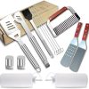 Outdoor Grill Accessory Set Drain Pan Baking Tray Non-Stick Surface for BBQ 4