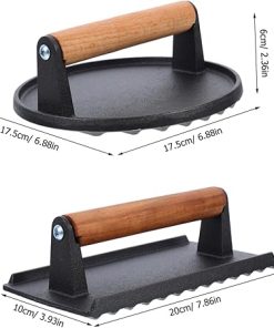 Multi-Function Meat Press BBQ Accessories Cast Iron Pressing Plate Steak Tools Kitchen Utensils 2