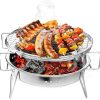 BBQ Grill Outdoor BBQ Grill Stainless Steel BBQ Grill Folding Barbecue Accessories Portable Kitchen Cooking Tools for Outdoor Camping 3