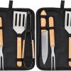 8 PCS BBQ Grill Tools Set Stainless Steel Grilling Accessories with Wooden Handle,Barbecue Utensil Barbecue Accessories Kit in Storage Bag Outdoor Barbecue Tools, Easy to Carry 3