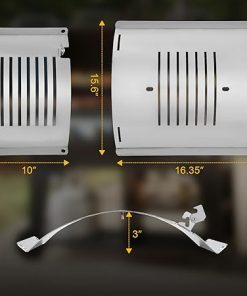 PB1230 Flame Broiler, Flame Broiler Slide Cover and Bottom Kit for Pit Boss 1230 Pellet/Gas Combo Grill, Compatible with PB1230CC, PB1100PSC2, PB550G, Grill Replacement Parts for Pellet Smoker 2