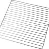 BBQ Grill Mesh Barbecue BBQ Grill Net Stainless Steel Rack Grid Grate Replacement for Camping Home Outdoor Camping Barbecue Accessories Tool Fish Grilling Basket
