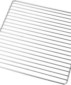 BBQ Grill Mesh Barbecue BBQ Grill Net Stainless Steel Rack Grid Grate Replacement for Camping Home Outdoor Camping Barbecue Accessories Tool Fish Grilling Basket