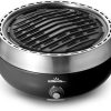 Grillerette Pro - The Smartest Portable BBQ Grill - Take Anywhere BBQ Grill - Battery Powered Fan - Anthracite Black Color