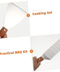 Balacoo 12pc Tool Set Grill Set Stainless Steel Utensils Kit for Outdoor Cooking Picnic Supplies Tools Grilling Tools Set Grill Accessories Set Grilling Tools 2