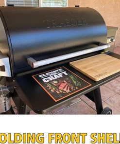 Folding Front Shelf for Traeger Pro 22 Pro 575 Traeger Century 22 and Ironwood 650 Series Grill Accessories for Traeger Pellet Grills BAC362 Folding Shelf,Black 2