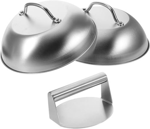BBQ Grill Accessories Kit Burger Press Pot Cover Griddle Press Grilling Set for Outdoor Cooking