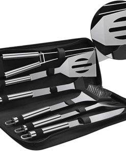 7pcs Stainless Steel BBQ Tool Set Grill Cooking Accessories Outdoor Cooking Tool 2