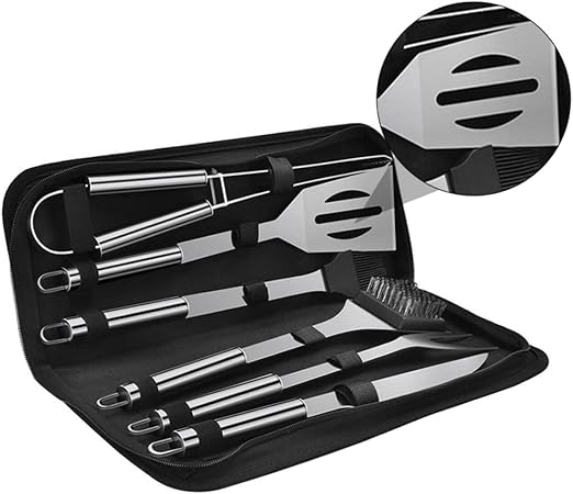 7pcs Stainless Steel BBQ Tool Set Grill Cooking Accessories Outdoor Cooking Tool 2 7pcs Stainless Steel BBQ Tool Set Grill Cooking Accessories Outdoor Cooking Tool - Image 2