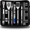3PCS BBQ Grill Cooking Utensils Tool – Stainless Steel BBQ Tools Grill Tools Set w/Aluminum Carrying Case for Backyard/Beach Barbecue Camping Picnics Outdoor Activities 4
