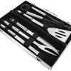 12pc Stainless Steel BBQ Grilling Tools Kit Outdoor Grill Utensils Set Storage Box BBQ Tools for Camping Party
