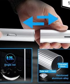 Telescopic Window Cleaner Water Wash Brush Kit(5m-12m) Window and Solar Panel Cleaning System W/Brush Telescopic Pole Windows Cleaning Washing Tool 30/50cm Brush Head 2