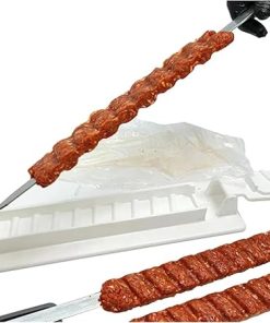 BBQ BBQ Meat Skewer Making Machine Reusable Barbecue Skewer Maker Kebab Preparation Camping BBQ Tools Accessories(White) 2