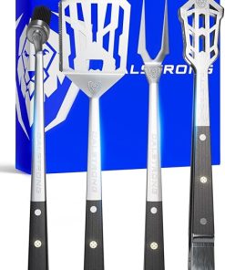 Dalstrong 4-Piece Professional BBQ Pitmaster Grill Set - Premium High-Carbon Stainless Steel Grilling - 18 inch Length - Silicone Brush, Spatula, Tongs, Fork - G10 Handles
