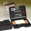 Grill Accessories 29PCS BBQ Tools Set Stainless Steel Grilling Kit with Carbon Clip, Baking Stick, Tongs and Spatula, Folding Cutting Board - Gifts for Dad Durable, Stainless Steel Grill Tools