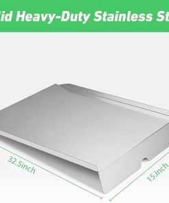 BCA006 Drip Tray Heat Baffle Replacement Parts for Traeger Pellet Smoker Grill, Traeger Pro Series 34, Eastwood 34,and Newer Tex,Tex Elite Pellet Smoker Grills, 32.5inch Stainless Steel Grease Pan 2