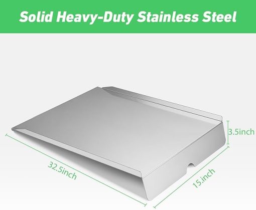 BCA006 Drip Tray Heat Baffle Replacement Parts for Traeger Pellet Smoker Grill, Traeger Pro Series 34, Eastwood 34,and Newer Tex,Tex Elite Pellet Smoker Grills, 32.5inch Stainless Steel Grease Pan - Image 2