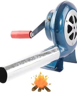 Hand Crank Blacksmith Forge Blower - Manual Iron Gear BBQ Blower, With Duct Cooking Manual BBQ Air Blower, Iron Gear Popcorn Fan, for Camping/Hiking/Portable Outdoor Grill Accessories ( Size : 80W )