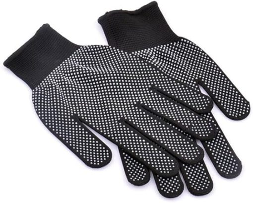 High Temperature Heat Resistant BBQ Gloves Cotton Silicone Non-Slip Hair Styling Gloves Microwave Oven Gloves