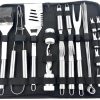 Personalized Grill Set for Men, BBQ Set with Wooden Case Holder Customized Birthday for Him, Dad, Boyfriend, Husband | Groomsmen Gift 4