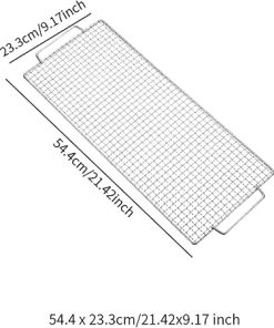 BBQ Grill Mesh Reusable Grilling Mat Grill Net for Backpacking Party Picnics 2