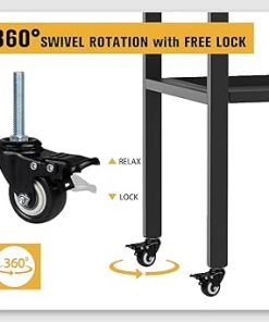 Upgraded Caster Wheels for Blackstone 28″ Griddles, Griddle Wheels Parts for Blackstone Accessories with Brake, 360 Degree Silky Swivel, Griddle Parts for Blackstone 2287, Adventure Ready 28″ 2