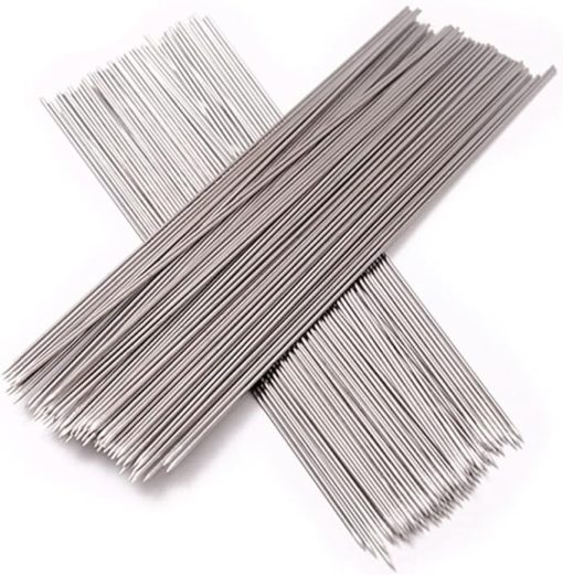 100pcs Bbq Skewers for Grilling Double Skewers for Chicken Kebabs Stainless Steel Bbq Sticks for Grills Outdoor Cooking