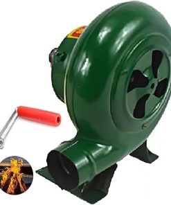 Outdoor Cooking Manual BBQ Air Blower, Heavy Duty Manual Forge Blower, Iron Gear Popcorn Fan Manual Fan, Portable Fast Fire Starter Bellows, for Camping/Barbecue Charcoal Grills Accessories(350W)