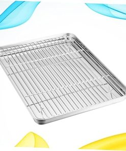 Outdoor BBQ Grill Accessory Kit Drain Pan Baking Tray Set Non-Stick Plate Perfect for Roasting 2