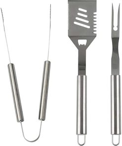 JHUS 3 Piece BBQ Grilling Tool Set Griddle Accessories Grilling Accessories Grill Brush BBQ Accessories Smoker Grill Kitchen Set Grill Accessories Camping Grill Basting Brush Grill Accessories G 2