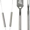 Maximize Outdoor Cooking with Portable Grill Cart, All-Metal Design, Ample Storage, Dark Grey 3