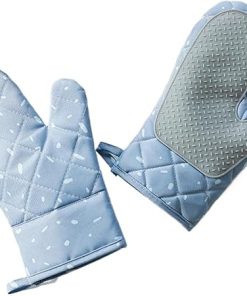 Pair Microwave Glove BBQ Oven Baking Hot Pot Mitts Cooking Heat Resistant Kitchen Mittens