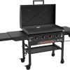 Blackstone 2322 Original 36" Griddle with X-Braced Hood and Omnivore Griddle Plate, Powder Coated Steel, Black
