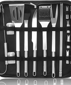 Grill Accessories,20pcs Blackstone Griddle Accessories,Grilling Accessories for Outdoor Grill Stainless Steel Barbecue Tool Barbecue Accessories Stainless Steel BBQ Tool Set Roasting Fork