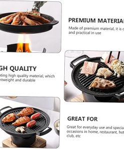 Grilling Plate Furnace Mini Portable Grill Barbecue Rack Bbq Tools Set 2