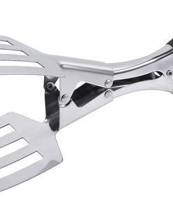 Drain Tongs Plain Food Clip BBQ Accessories Outdoor Barbecue Tool Portable Bread Tong BBQ Tool Barbecue Clamp Stainless Steel Food Tong Food Clamp with Plastic Handle/749